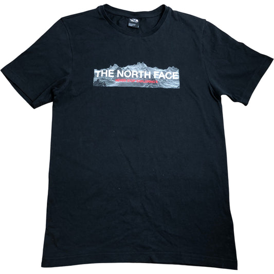 The North Face Men's T-Shirt Size Small Black Graphic Logo Cotton Short Sleeve
