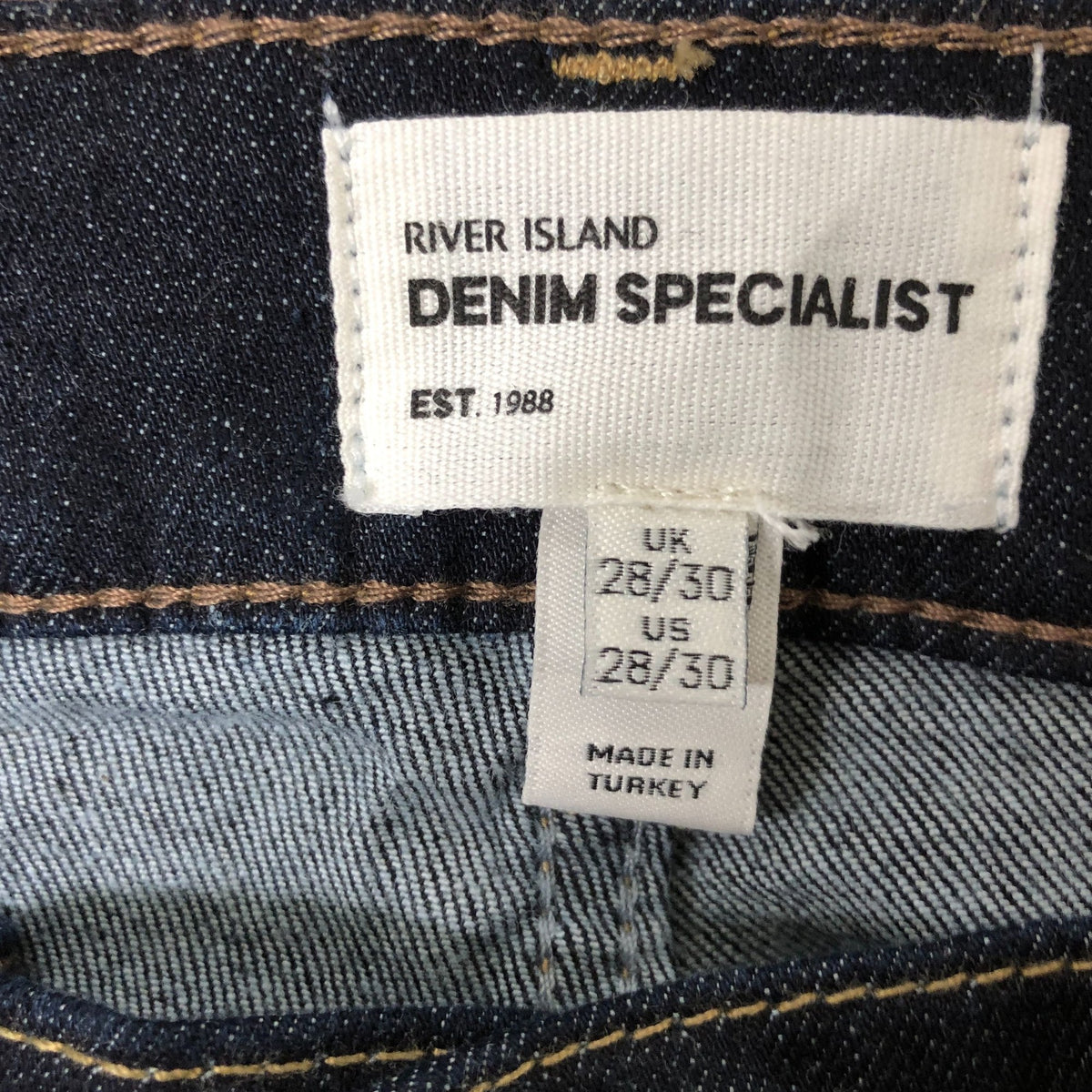 River Island Denim Specialist Slim W28 L30 Jeans Women's Dark Blue Cotton