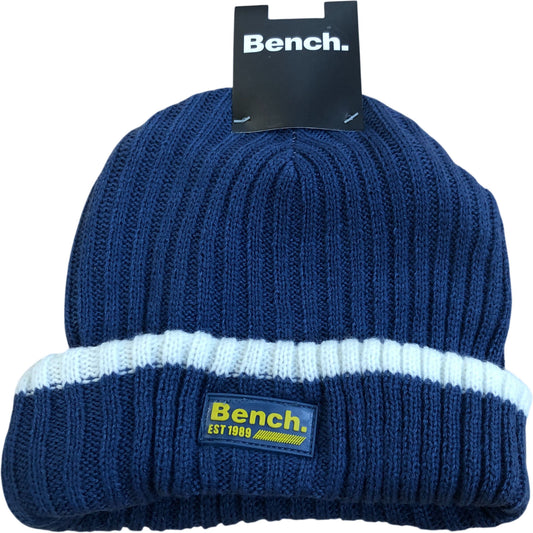 Bench Blue & White Beanie Hat Kids