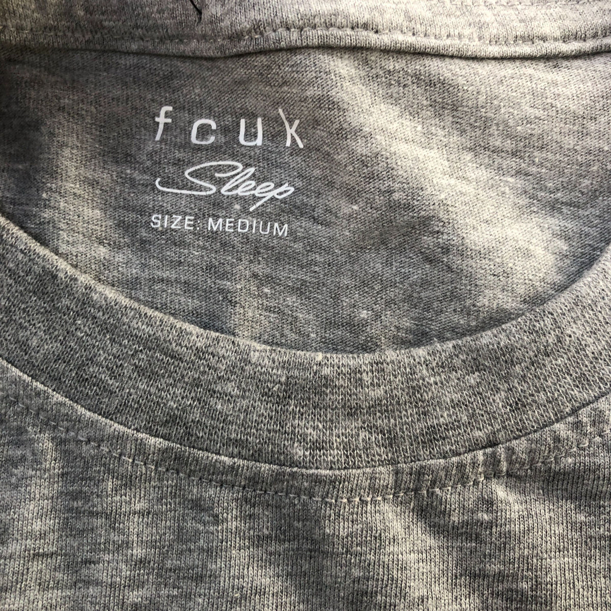 FCUK Sleepwear Set Grey T-Shirt & Trousers Size M