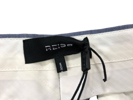 Reiss Warner Linen Slim Mixer T Trousers 34 Inch Men's Airforce Blue