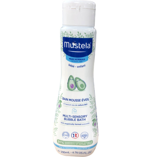 Mustela Multi Sensory Bubble Bath 200ml With Organically Farmed Avocado