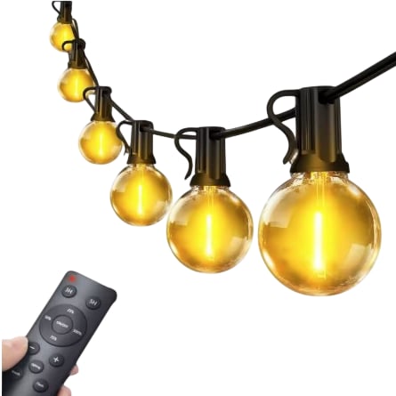 G40 String Lights 30M LED Light Chain 1 Pack Outdoor Garden Lighting