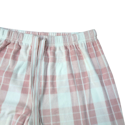 Enfasis Pink Plaid Lounge PJ Fleece Bottom Size S