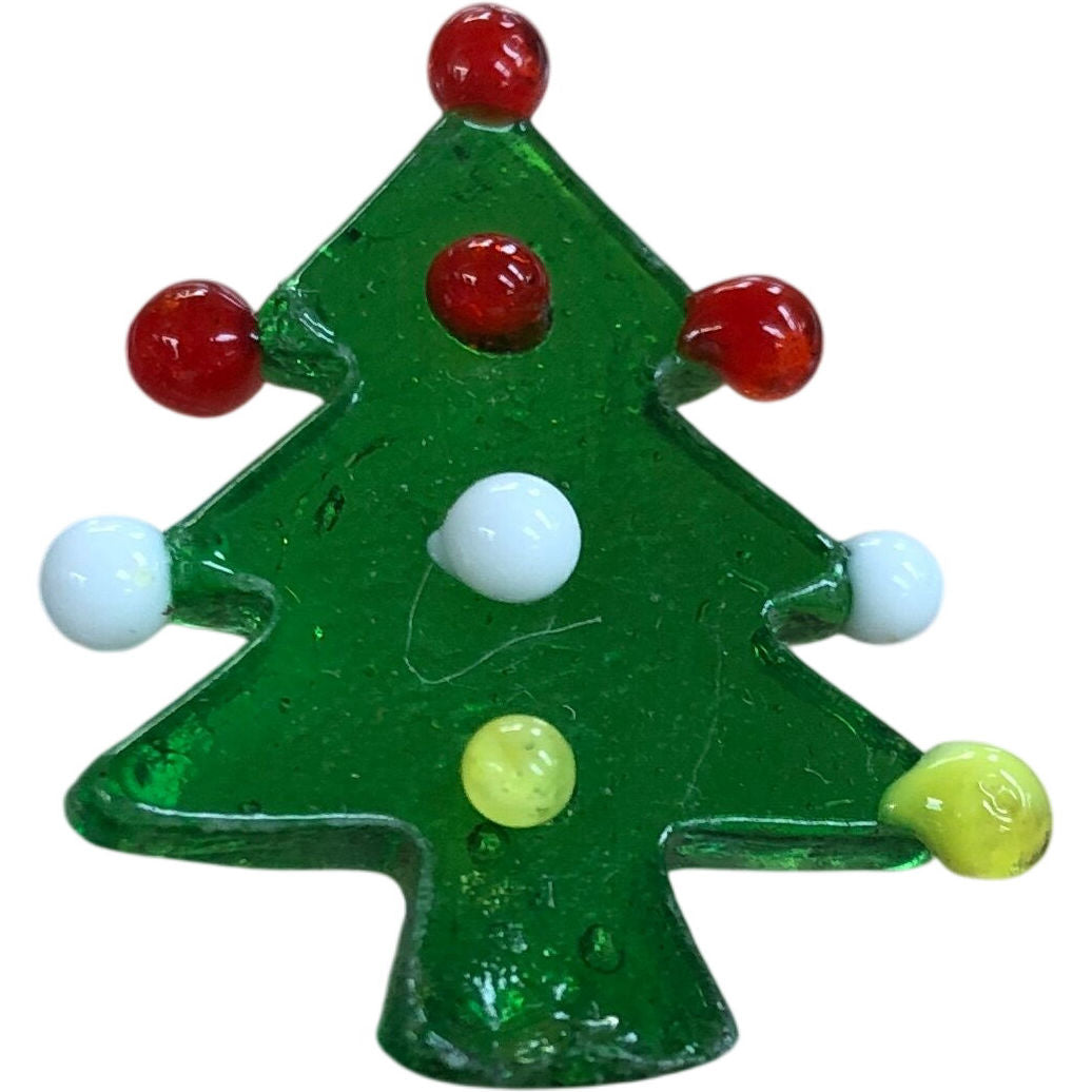 Christmas Themed Glass Tumbler With Candy Canes And Trees