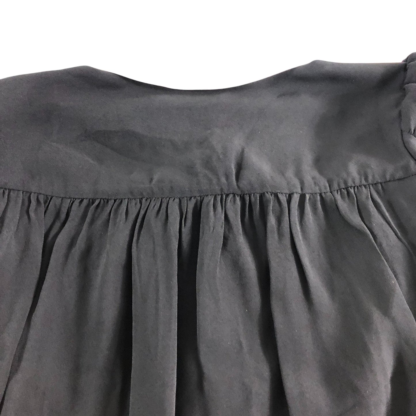 Branded Black Contrast Collar Shirt - Size 8