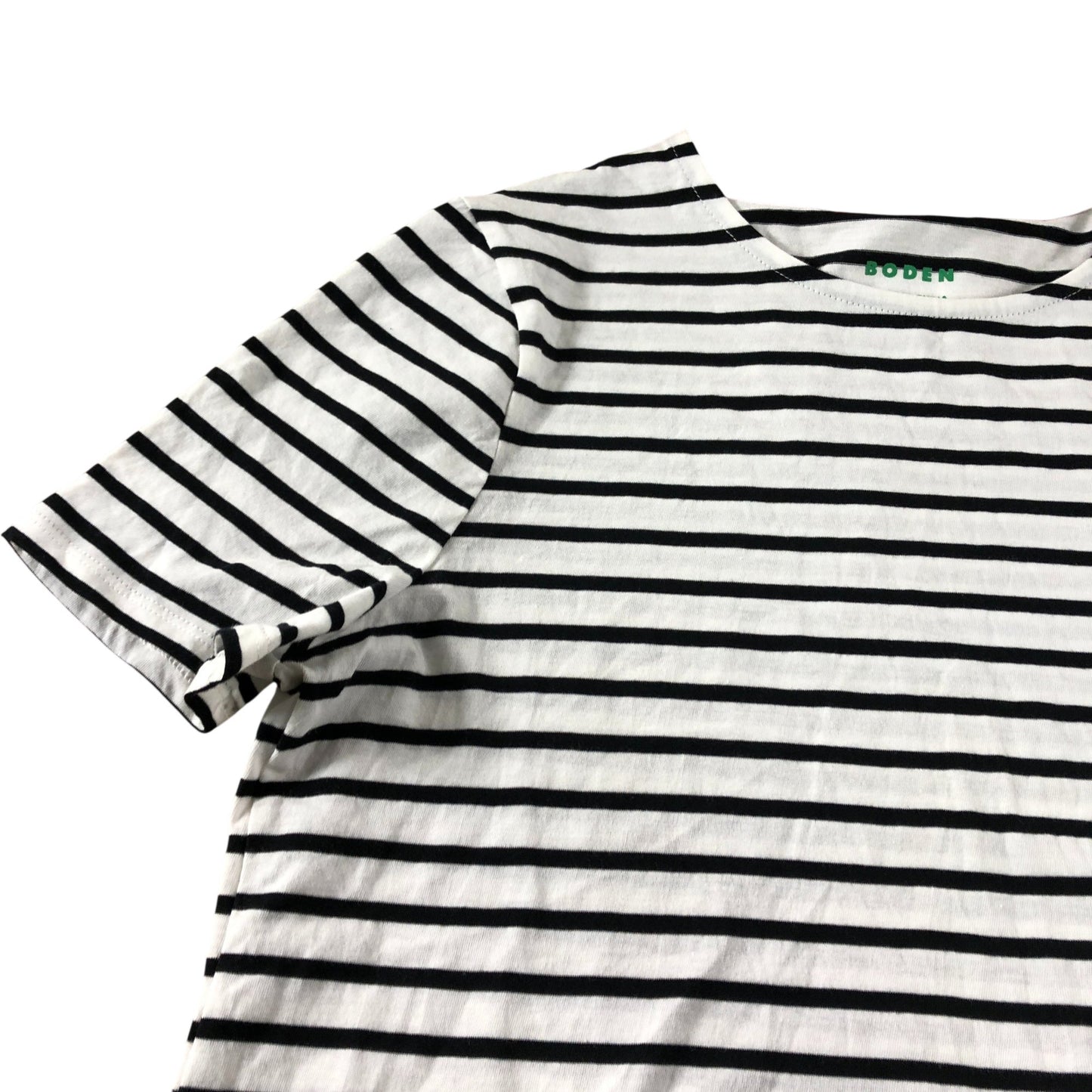 White Striped Relaxed T-Shirt - Size 10