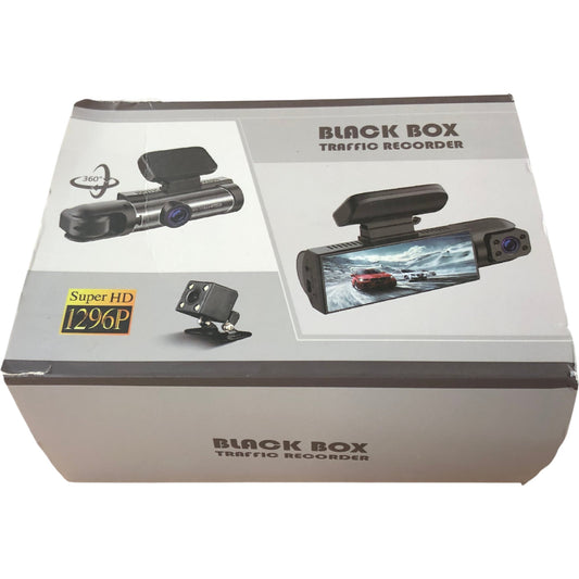 BLACK BOX Traffic Recorder Super HD 1296P Dual Dash Cam Front Rear HD