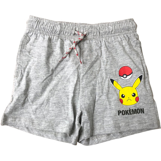 Pokémon Pikachu Shorts 8 Years Kids Grey Cotton