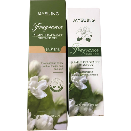 Jaysuing Jasmine Fragrance Shampoo And Shower Gel Set 200ml Moisturising