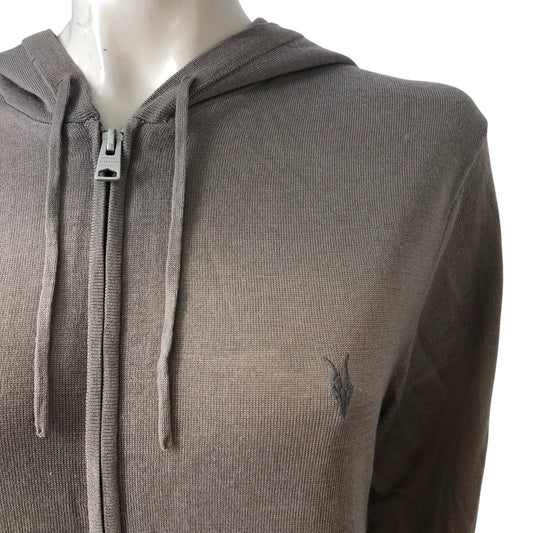 All Saints Merino Zip Hoody Men's Zip Up Hoodie Size M