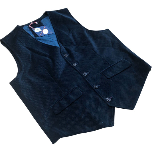 Waistcoat Size 40" Chest Men's Black Cotton Jacket Stylish Design Elegant