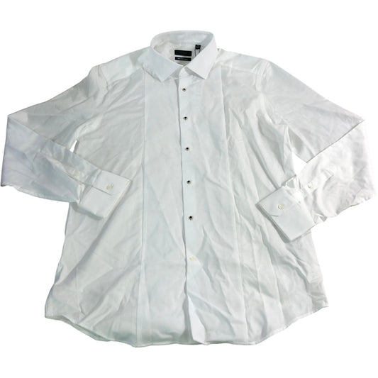 REISS Slim Fit White Shirt Men’s Long Sleeve Pure Cotton Formal Wear 16.5