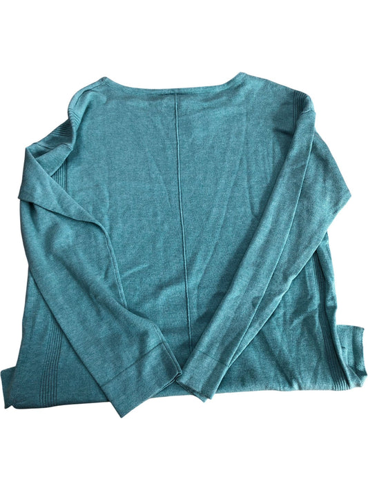 Women's Sweater Size 8 Medium Long Sleeve Green Cotton Blend