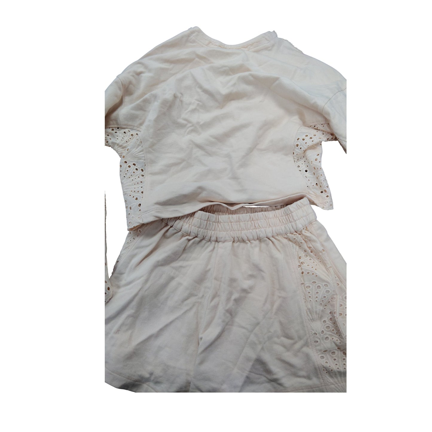 River Island Girls Outfit Set Age 9-10 Years Pink Long Sleeve Top Shorts