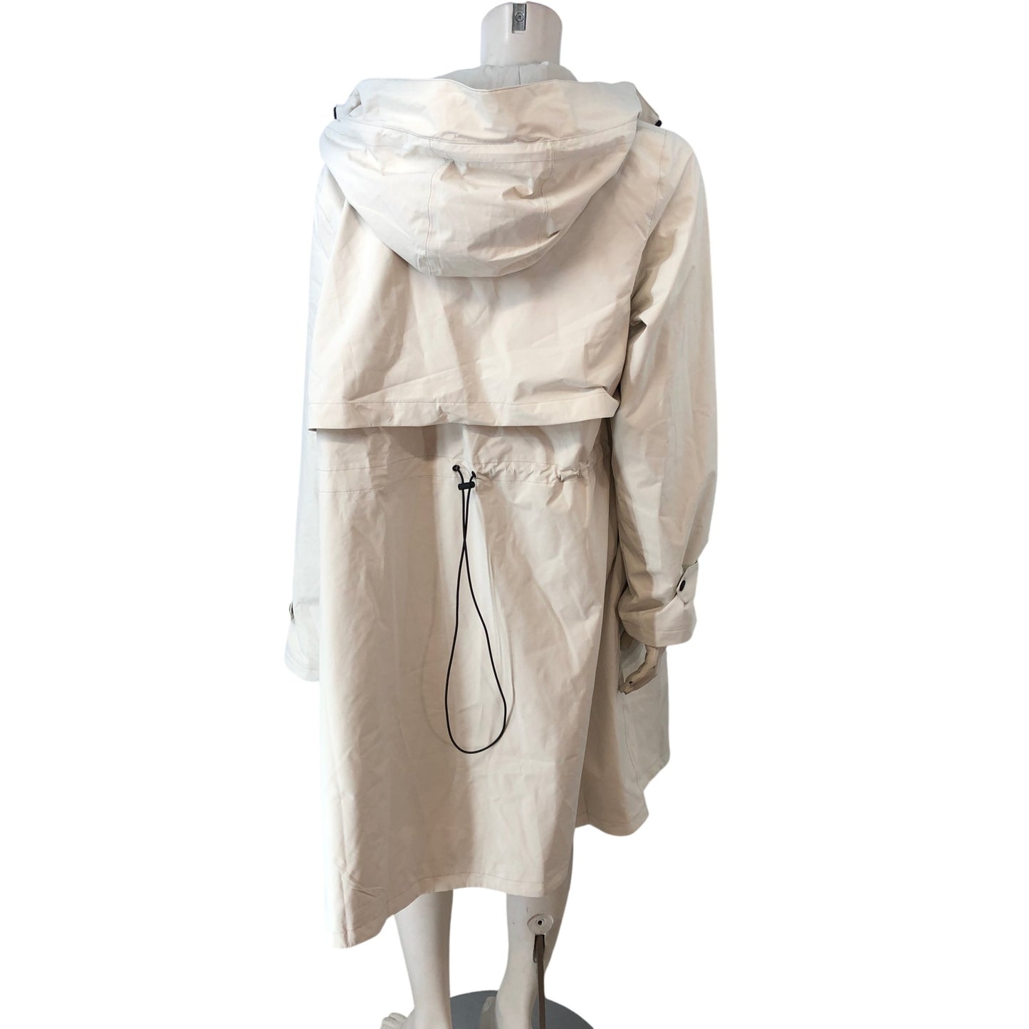 Barbour International Longline Kyra Waterproof Jacket Size 18 Women's Cream