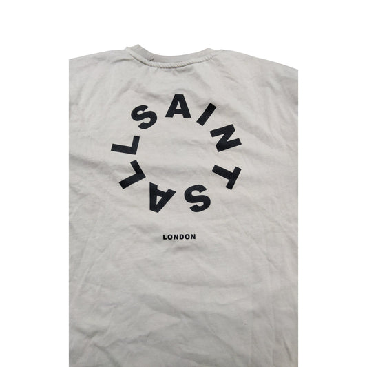 All Saints London T-Shirt Kids Age 12-13 Years Cream Short Sleeve Casual Top