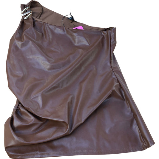 River Island Brown One Shoulder Top Women's UK Size 12