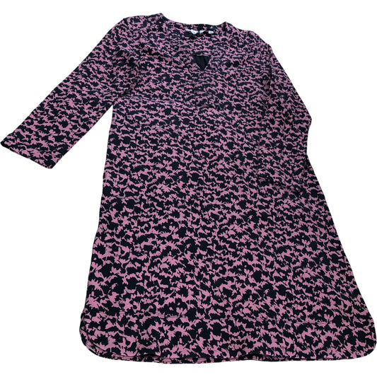 June Jersey Shift Dress UK8 Women's Pink Print Long Sleeves