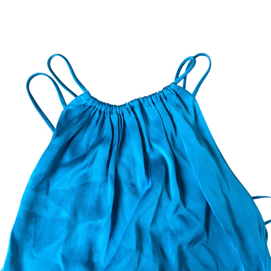 Women's Maxi Dress Turquoise Sleeveless Long Summer Style Size 8