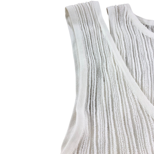 River Island White Layered Sheer Vest Top - Size 12