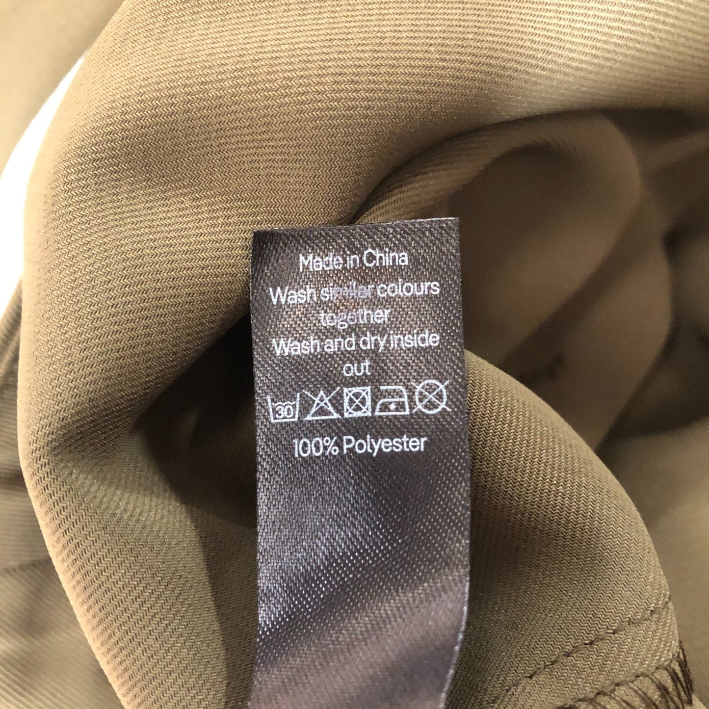 Women's Wide Leg Khaki Side Stripe Split Hem Trousers UK20