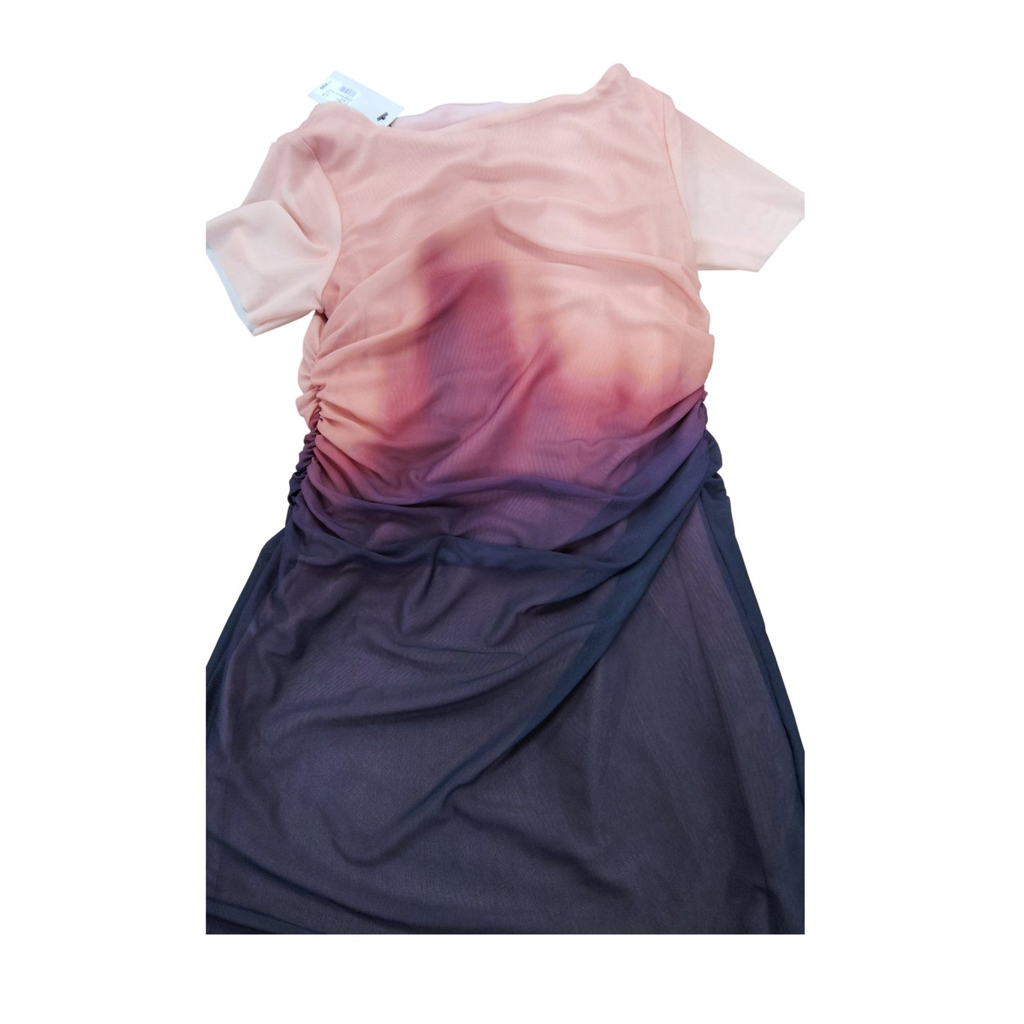 Pink Ombre Dress Kids Age 7-8 Years Stylish Party Wear Short Sleeve