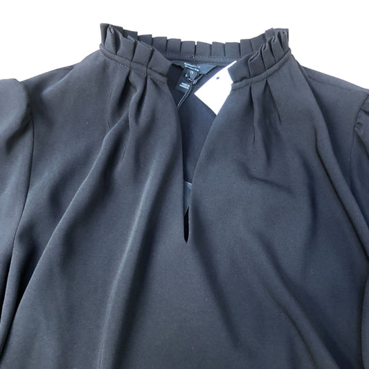 River Island Black Fit & Flare Long Sleeved Dress Size 12
