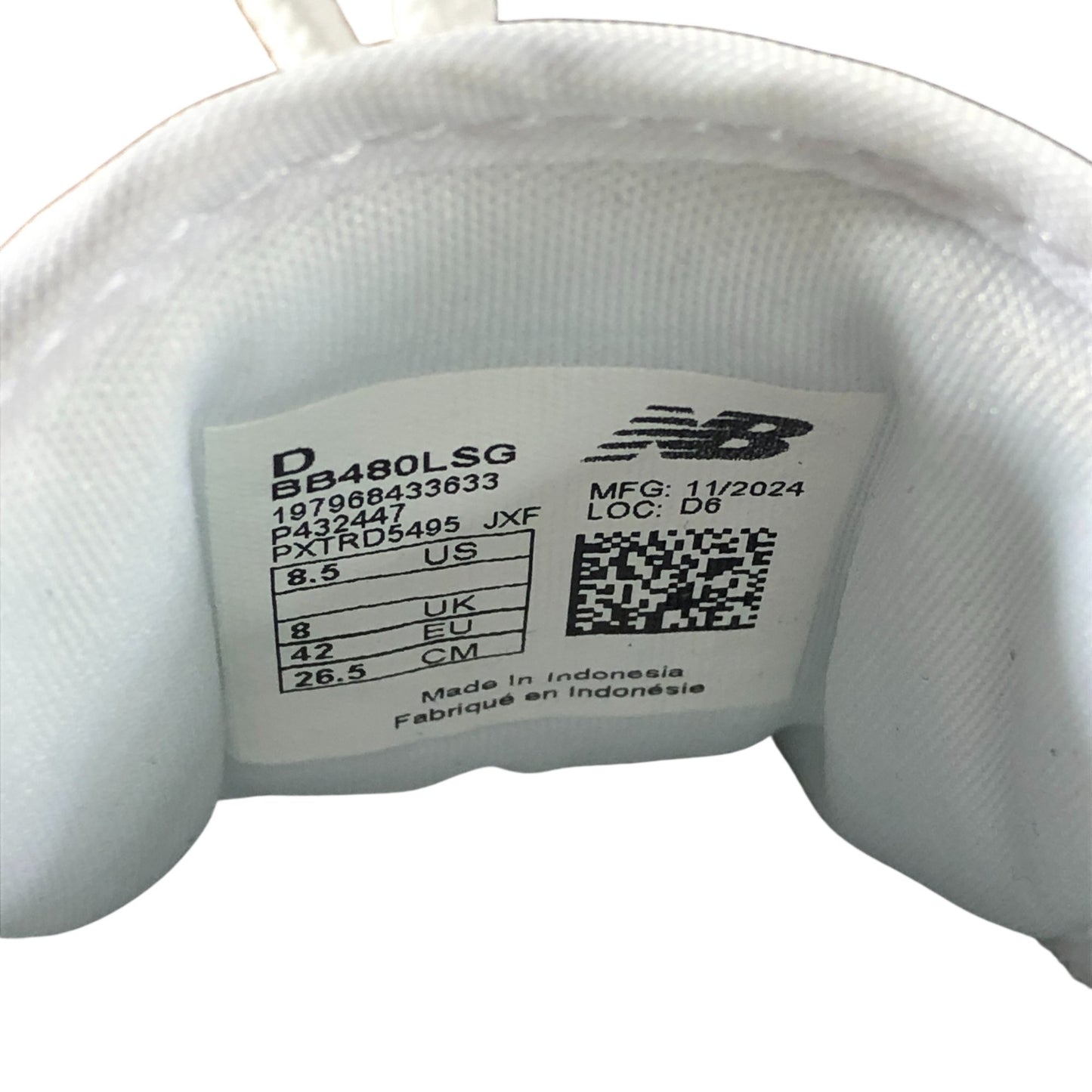 New Balance BB480LSG Men's Trainers Size 8 UK Grey Suede Low Top Sneakers