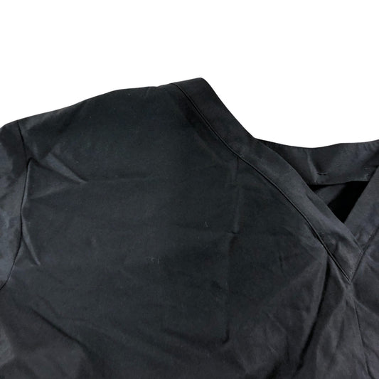 River Island Crop Top UK18 Women's Black Long Sleeve V Neck Blouse