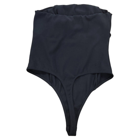 River Island Women's Black Bodysuit Size M Stylish Strapless Design