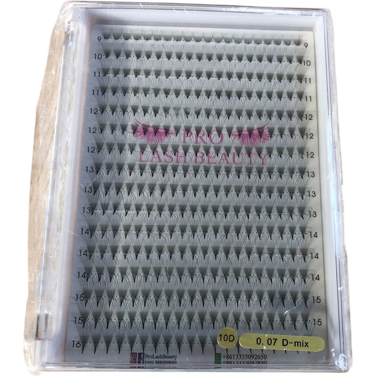 Pro Lash Beauty Premade Fans Eyelashes D Mix 10D 0 07 9 16 Mixed Volume