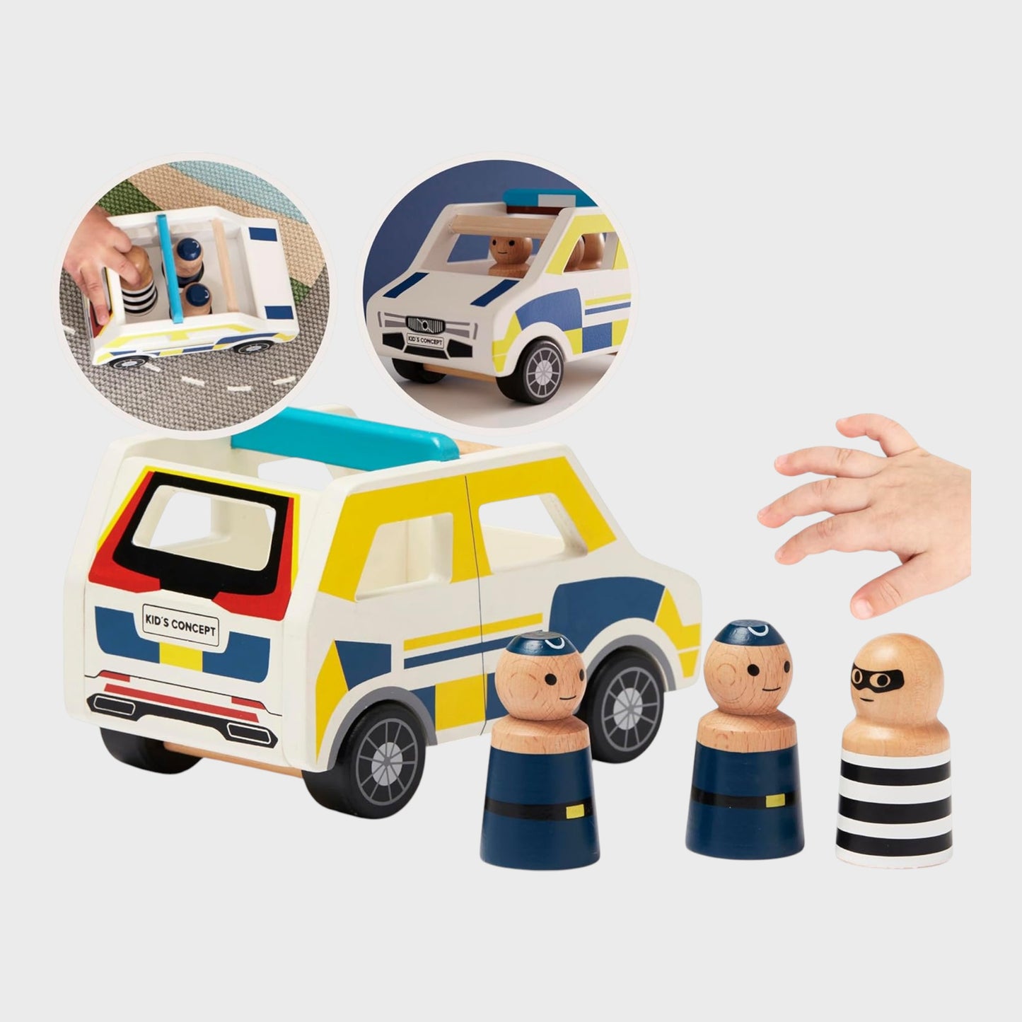 Kid's Concept Aiden Wooden Police Car Set
