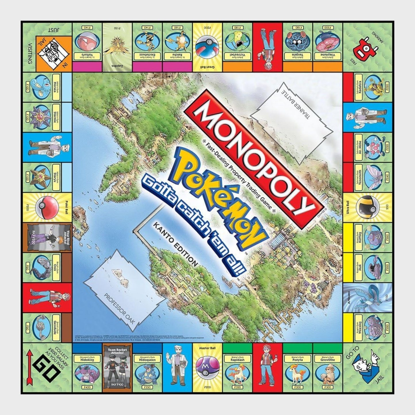 MONOPOLY Pokémon Kanto Edition Board Game 2-6 Players New