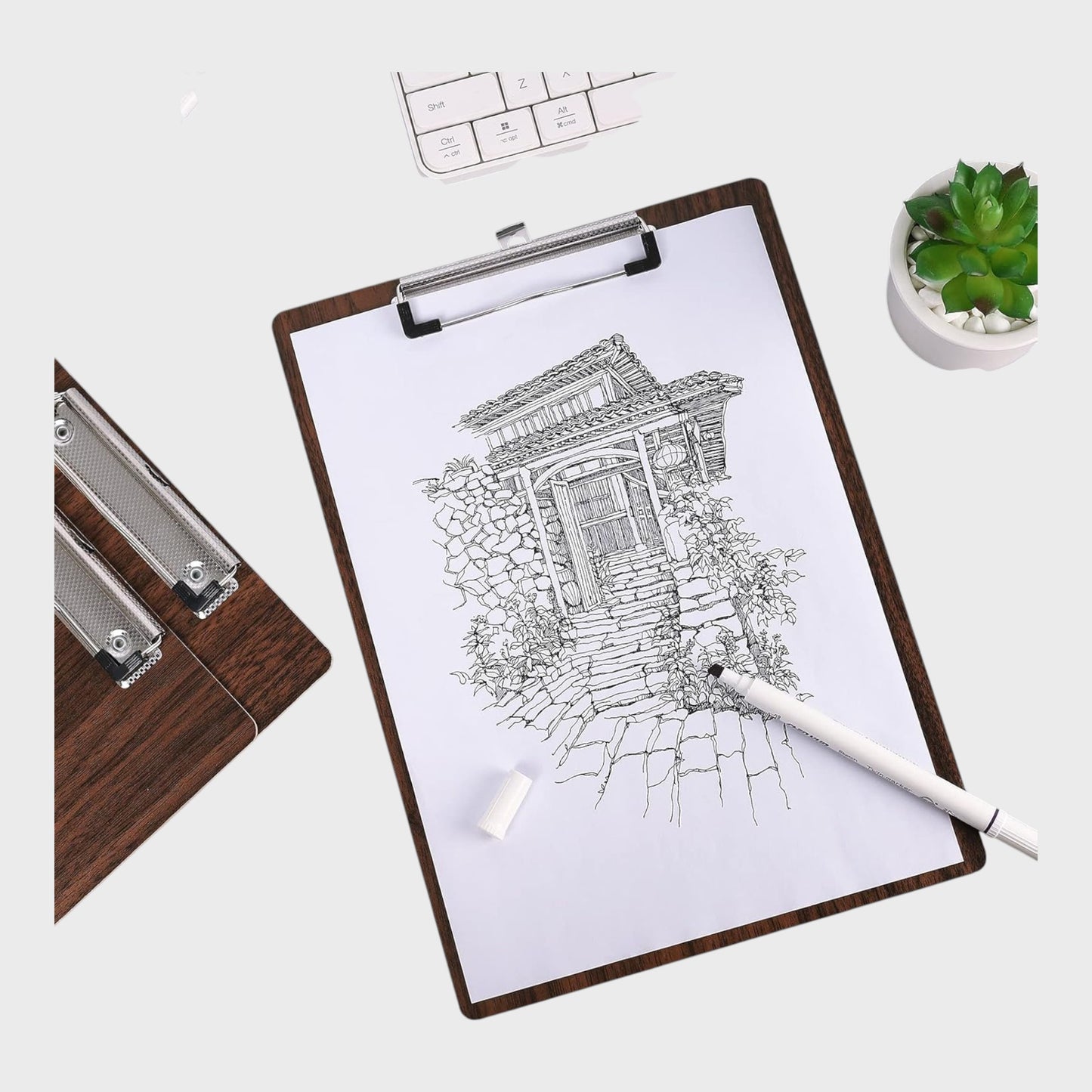 A5 Wooden Clipboard - Pack of 6