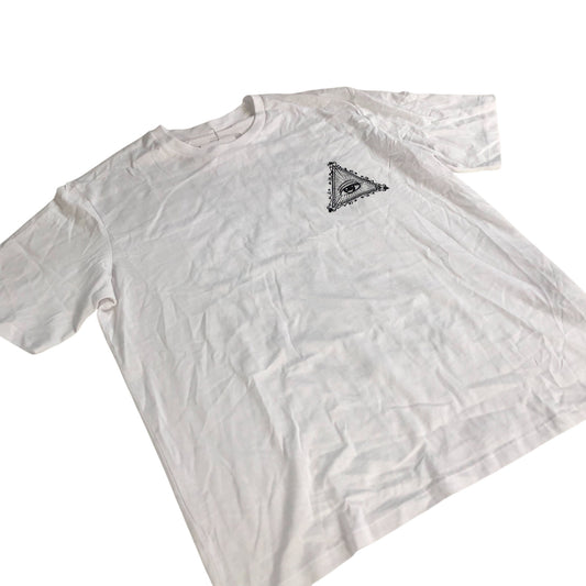 Jack & Jones Eye Graphic T-Shirt Men's White 100 Cotton Casual Top Large