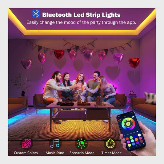 Smart APP LED Adhesive Strip Lights - 30 Metre
