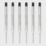 Parker Ballpoint Pen Refills - Black Quink Flow - 6 Pack