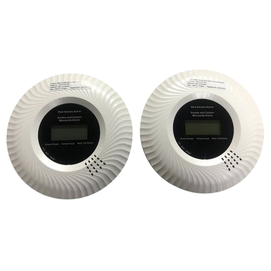 Smoke And CO Alarm Battery Powered LCD Display Easy Installation 85dB Alarm