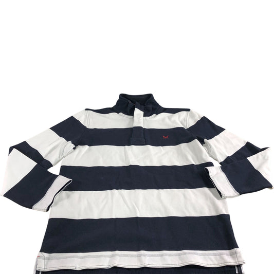 Crew Clothing Company Size Medium Men's Navy Stripe High Neck Pullover