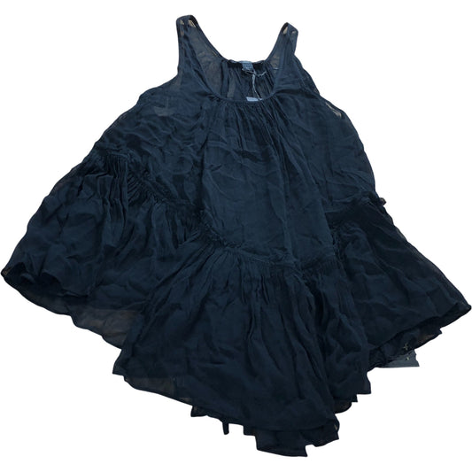 AllSaints Black Sheer Tiered Vest Top - Size 14