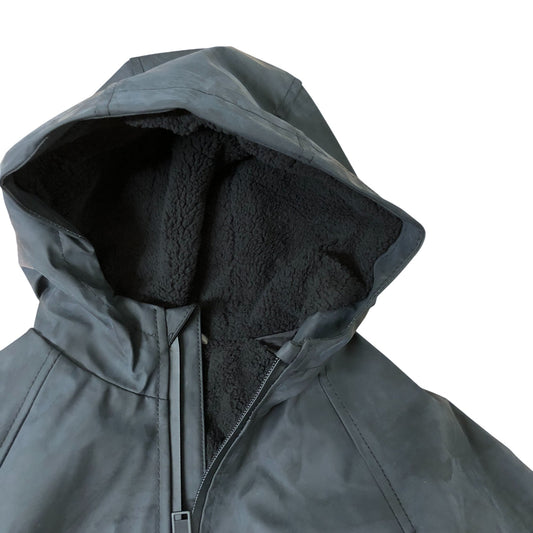 Kids Casual Jacket Age 9-10 Years Hooded Fleece Lined Black Outerwear