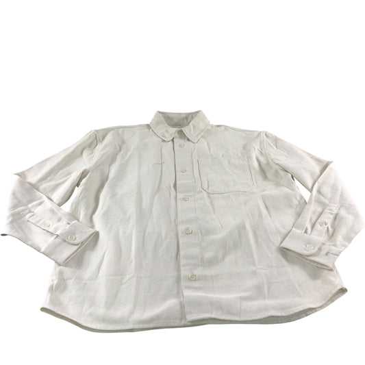 River Island Men's Casual Shirt Size M Cream Long Sleeve