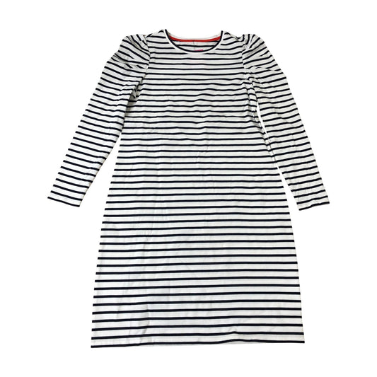 Boden Striped Long Sleeve Dress UK12 Women's Casual Comfortable Cotton Blend