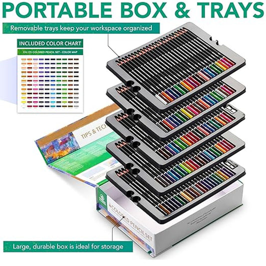 NORBERG & LINDEN XXL 125 Coloured Pencil Set Premium Soft Core Artist Quality