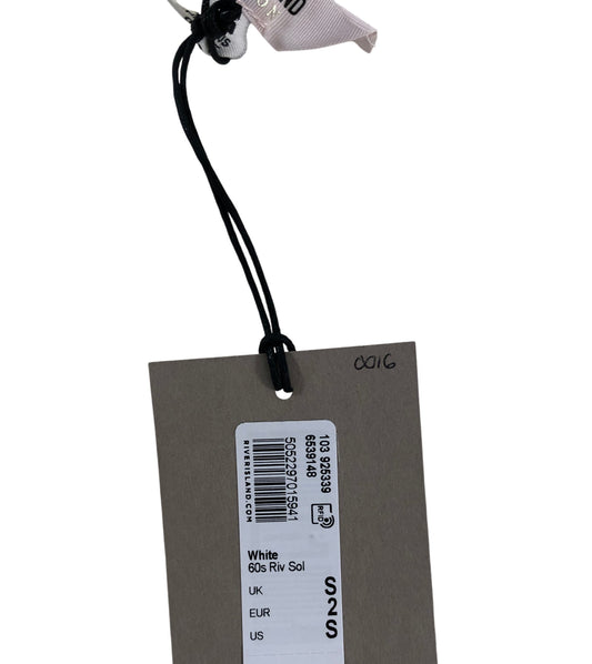 River Island White 60s Riv Sol Dress UK S Women's One Shoulder Wrap