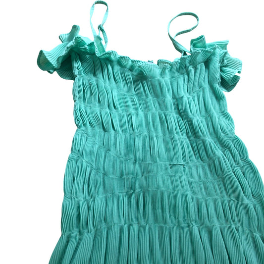 Georgia Hardinge Green Shirred Maxi Dress - Size 12