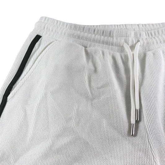 River Island Men's White Stretch Stripe Shorts UK S Pocket