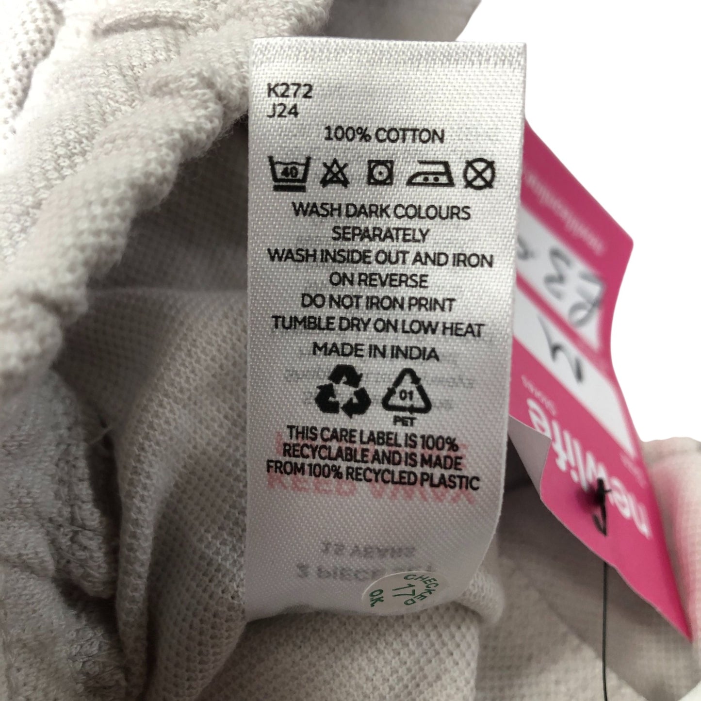 White Casual Shorts Cotton Elastic Waist 15Years Teens