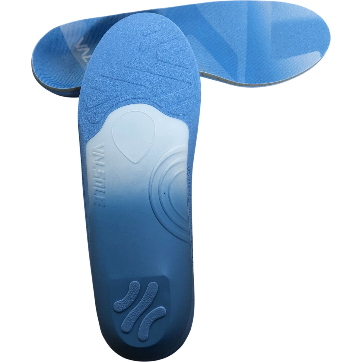 Vansole Fascia Soothe Insoles UK4 Women's Comfortable Foot Support Blue